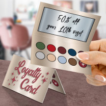 Paleta Retro faux eyeshadow doblado tarjeta de fid