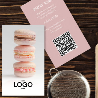 Visita Panadería Foto logotipo qr código tarjeta de visit
