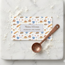 Panadería | Tarjeta de presentación Patrón Acuarel