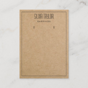 Visita papel de artesanía simple mínimo Tarjeta de visual