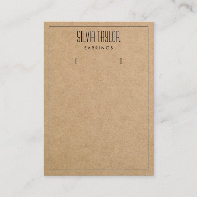 Visita papel de artesanía simple mínimo Tarjeta de visual (Anverso)