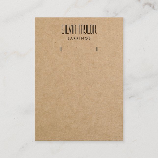 Visita papel de artesanía simple mínimo Tarjeta de visual (Anverso)