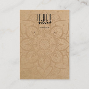 Visita papel de manualidades de mandala Tarjeta de visual