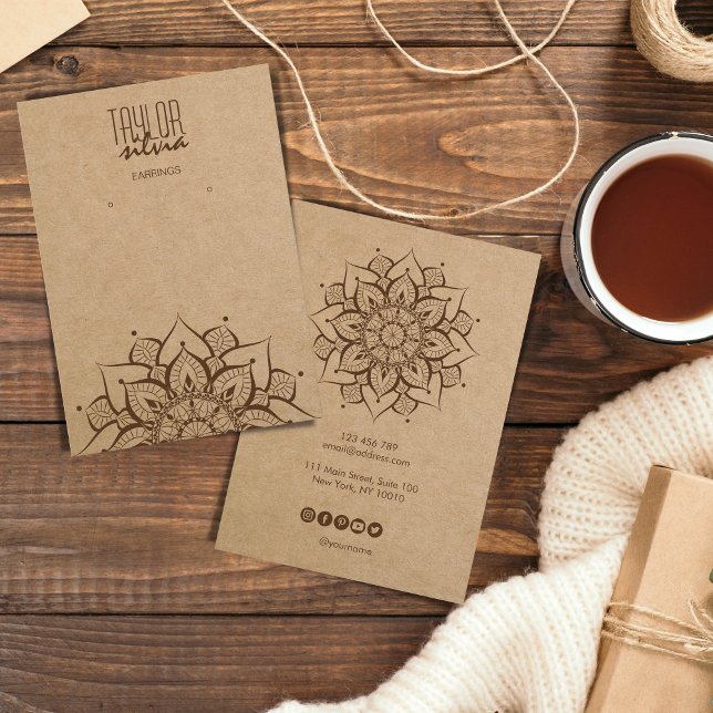 Visita papel de manualidades de mandala Tarjeta de visual (Subido por el creador)