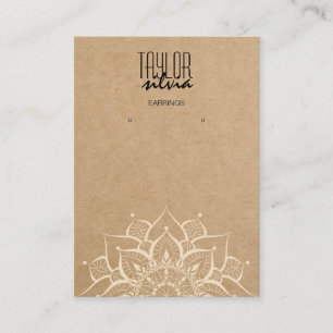 Visita papel de manualidades de mandala Tarjeta de visual