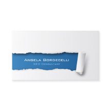 Papel despedazado de la tarjeta de presentación de