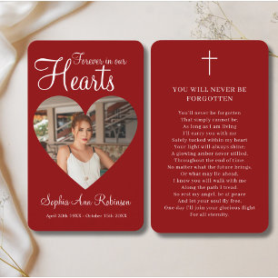 Visita Para siempre en nuestros corazones foto tarjeta de