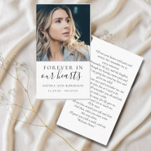 Para siempre en nuestros corazones foto tarjeta de