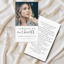 Visita Para siempre en nuestros corazones foto tarjeta de