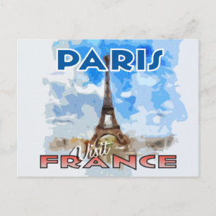 Visita... París, Francia - postal