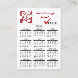 Visita Partido laborista del calendario de la tarjeta de