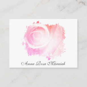 Visita *~* Pastel Resumen PINK ROSE Tarjeta de presentaci