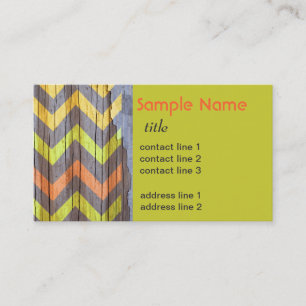 Visita patrón de chevron de plantilla de tarjeta de visit