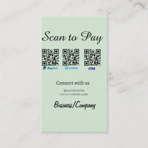 Visita paypal venmo visa tarjeta de escaneo para pagar QR
