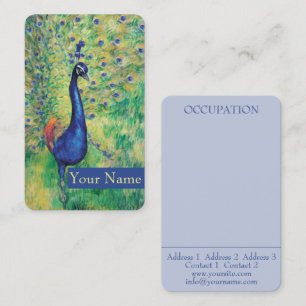 Visita Peacock - Tarjeta de presentación
