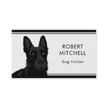 Perro entrenador Black German Shepherd tarjeta de 