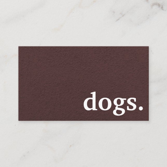 Visita Perros modernos. tarjeta de caza de lealtad (Anverso)