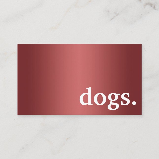 Visita Perros modernos. tarjeta de caza de lealtad (Anverso)