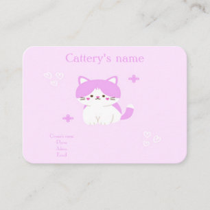 Visita Personalizable Cattery tarjeta de negocios Soft Pi