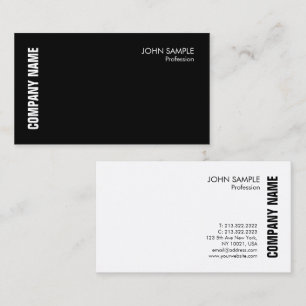 Visita Personalizado blanco negro elegante con tarjeta de