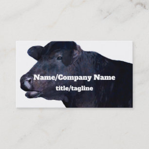 Visita personalizado de tarjeta de negocios de vaca negra