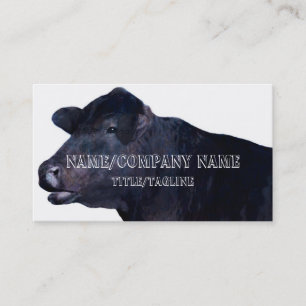 Visita personalizado de tarjeta de negocios de vaca negra