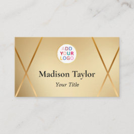 Visita Personalizado Elegante Tarjeta De Negocios Gold QR