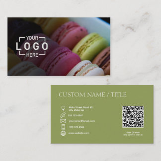 Visita Personalizado Foto Logotipo Código QR Tarjeta de p