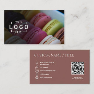 Visita Personalizado Foto Logotipo Código QR Tarjeta de p