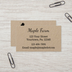 Visita Personalizado Maple Syrup Kraft Tarjeta de negocio