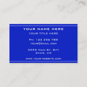Visita Personalizado Tu Propia Tarjeta de Negocios Azul d