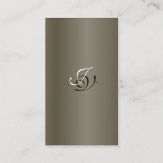 Visita Pewter monogramo de tarjeta de presentación para p