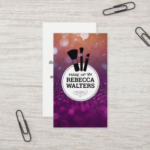 Visita Pinceles de maquillaje Tarjeta de presentación S