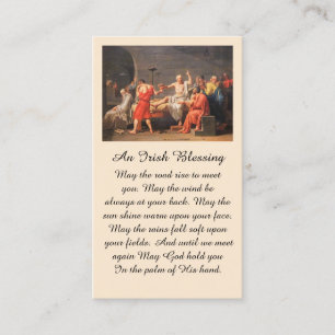 Visita Pintura de la antigua tarjeta de oración de simpat