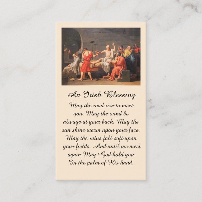 Visita Pintura de la antigua tarjeta de oración de simpat (Anverso)