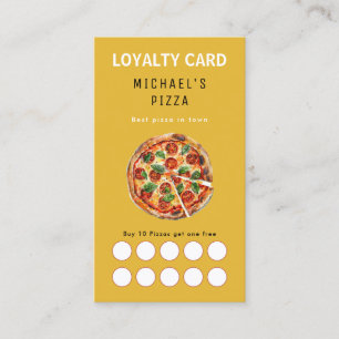 Visita Pizza restaurant food truck Tarjeta de Lealtad