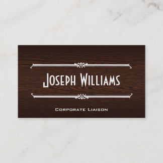 Visita Plain Brown Moderno Professional Wood Tarjeta de N