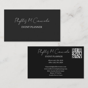 Visita Planificador de Eventos Código QR Tarjeta de Negoc