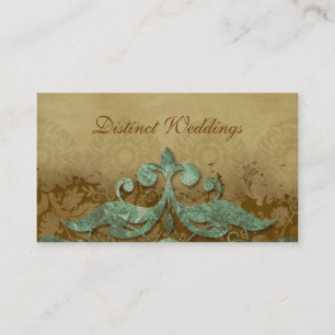 Visita Planner de boda de Verdigris antiguo con tarjeta d