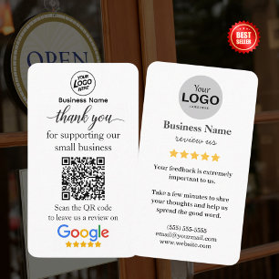 Visita Plantilla de enlace de código W/ QR de la tarjeta