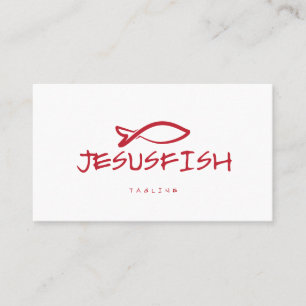 Visita Plantilla de tarjeta de negocio de Jesús FISH