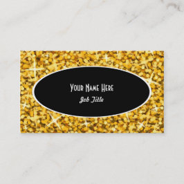 Visita Plantilla de tarjeta de negocios Glitz "Gold" Blac