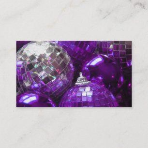 Visita Plantilla de tarjeta de negocios Purple Baubles ne