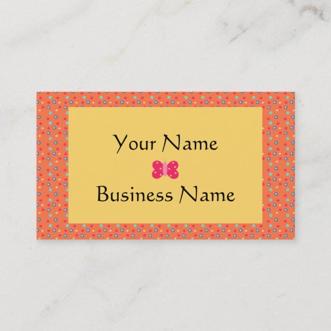 Visita Plantilla de tarjeta de perfil de mariposa (Anverso)