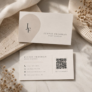 Visita Plantilla de Tarjeta de Presentación Beige Minimal