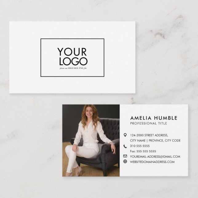 Visita Plantilla de tarjeta de presentación con logotipo  (Anverso / Reverso)