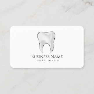 Visita Plantilla de Tarjeta de Presentación Dental Blanca