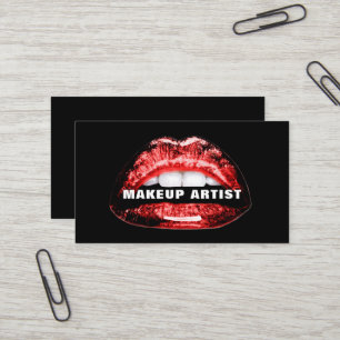 Visita Plantilla de Tarjeta de Presentación MUA de Labios