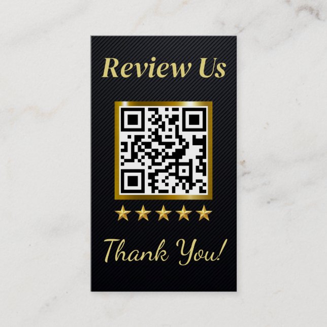 Visita Plantilla de tarjeta de revisión de negocio en neg (Anverso)