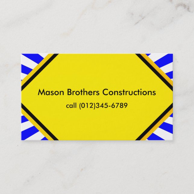 Visita plantilla de tarjeta de trabajo (Anverso)